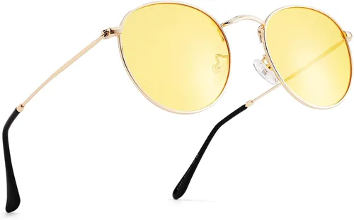 Vista 7 de Pro Acme Gafas de sol polarizadas de metal redondas pequeñas para mujer, estilo retro