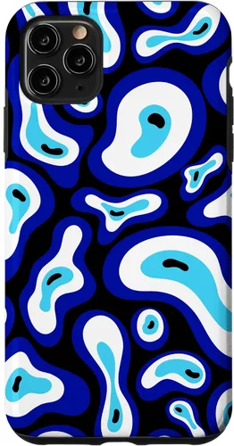 Vista 13 de Malvado de ojo turco Groovy Swirl patrón Good Vibes teléfono caso para iPhone 17