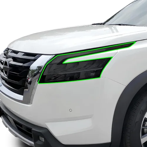 Vista 6 de BOGAR TECH DESIGNS Kit de película PPF de luz completa para faros delanteros compatible con Nissan Pathfinder 2022-2025, sujetador transparente