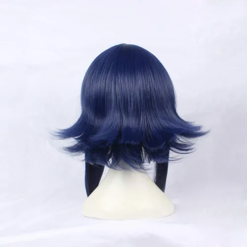 Vista 3 de Peluca para mujer, color azul recto, para cosplay