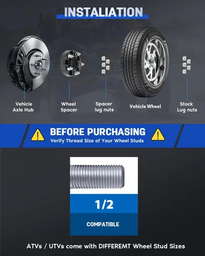 Vista 6 de ECCPP Espaciadores de rueda de 5 lug para Mazda B2500 5x4.5 espaciadores de rueda centrados de 1.5 pulgadas 03-05 para Aviator 98-01 para B2500