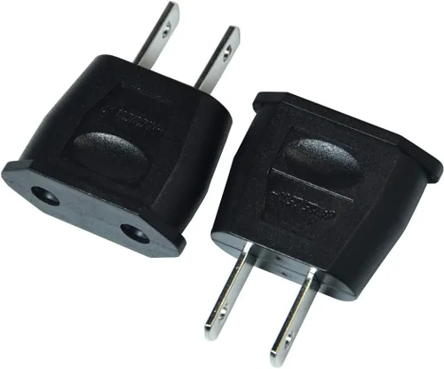Vista 4 de EU Euro Europa a EE.UU. EE.UU. Enchufe de pared Convertidor Adaptador de viaje Adaptador (10 PCS)