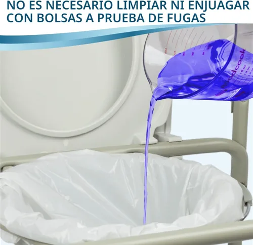 Vista 6 de Bolsas para orinales TidyCare (TC-002), 1 Disposable Waste Bags for Portable Toilet Chair Bucket and Bedpan for Adults in Medical Care Universal