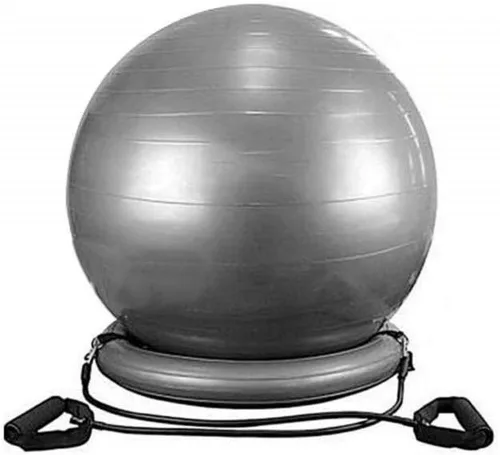 Vista 5 de Syhonic Anillo de base de bola de yoga, base fija, antiestallido, estabilidad, soporte de pelota para yoga, pilates, gimnasio, oficina y ejercicio