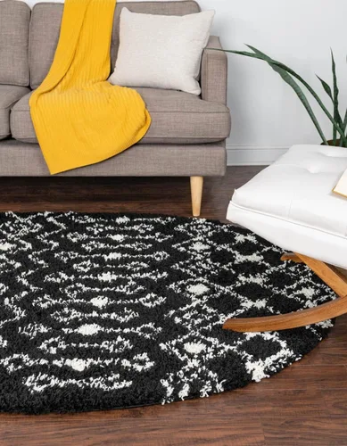 Vista 49 de Unique Loom Moroccan Trellis Shag Collection - Alfombra de área - Meknes (2 pies 2 pulgadas x 3 pies 1 pulgada, rectangular, marrón claro/marfil)