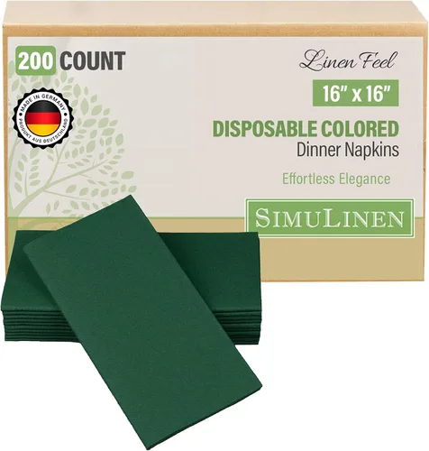 Vista 16 de SimuLinen Servilletas de Cena Desechables Amethyst - Servilletas de Papel Moradas con Sensación de Lino Similar a Tela para Bodas, de Lujo 16"x16