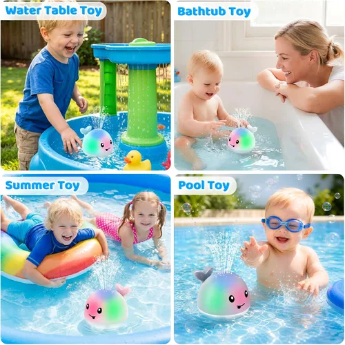 Vista 7 de ANGGIKO Juguetes de Baño para Bebé Niño, Rellenos para Calcetín Navideño Regalo para Niño de 1 Año, Juguetes de Baño para Niños de 1-3 Años, Juguete