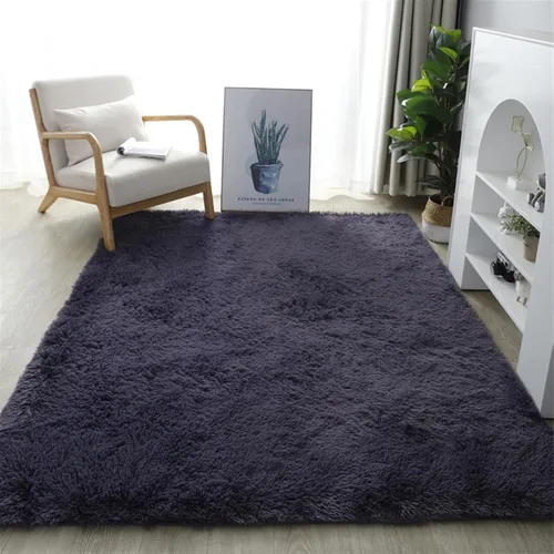 Vista 24 de Lifup Alfombra rectangular esponjosa para sala de estar o dormitorio, color Naranja