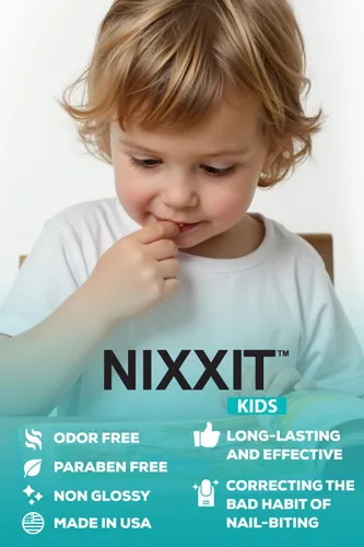 Vista 3 de NIXXIT Prevención de mordeduras de uñas para niños, disuasorio para chupar el pulgar para niños, niños pequeños, niños – Bolígrafo de esmalte