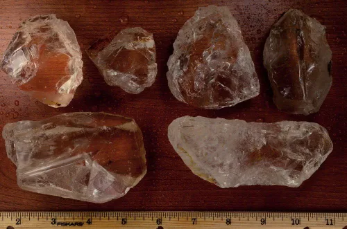 Vista 2 de Fantasia Materiales Paquete de 500 quilates de gran faceta de cuarzo de cristal natural sin recortar en bruto de Brasil