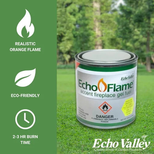 Vista 6 de Echo Valley EchoFlame - Combustible de gel para chimeneas interiores y exteriores (paquete de 12)