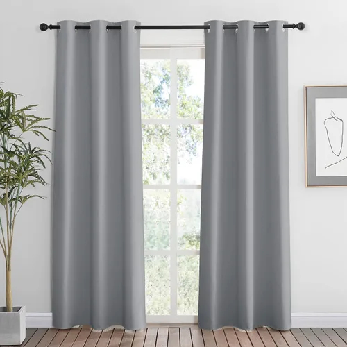 Vista 126 de RYB HOME - Cortinas para armario de 36 pulgadas, cortinas para oscurecer la habitación con ojales resistentes a la oxidación, cortinas de Aqua