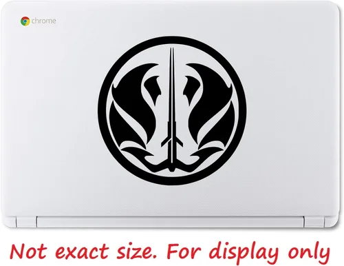 Vista 3 de Blk The Gray Jedi Code Insignia - Calcomanía de vinilo para impresiones, URI431-B, para coches, camiones, SUV, camionetas, paredes, ventanas Negro
