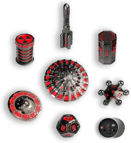 Vista 34 de Juego de dados de ruleta único 7 en 1 de metal DND para juegos de rol de mesa, dados giratorios para juegos de rol, juegos de dados DND equilibrados