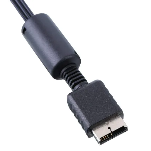 Vista 3 de PS2 PS1 PS3 to AV Cable 6ft AV Cable PS2 Console Composite 3 RCA Compatible for PlayStation 1 2 3 Replace AV Cable - Black