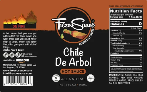 Vista 7 de Fresco Sauce - Fabulosa Caja de Regalo de Salsa Picante Paquete de 4 - Mostaza Chi Banero - Mezcla de Pimienta Asada al Fuego - Ajo Cítricos Fresno