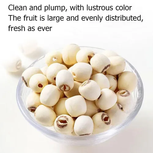 Vista 3 de Semilla de loto blanco seca 10.58oz hueco perfecto para sopa de postre dulce, pasta Soak Before Cooking,Reduce Time,Perfect For Soups, Congee