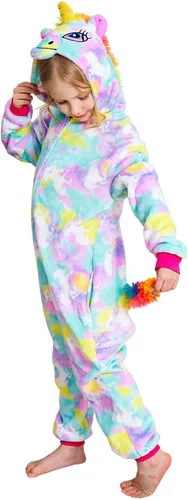 Vista 57 de Pijama de unicornio unisex para niños, enteritos para disfraz, Halloween