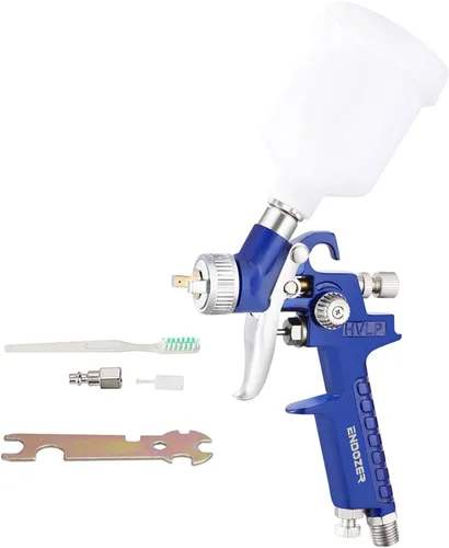 Vista 8 de ENDOZER Pistolas pulverizadoras HVLP mini de uso general para automóviles, pulverizador de pintura para detalles de automóviles, reparación puntual