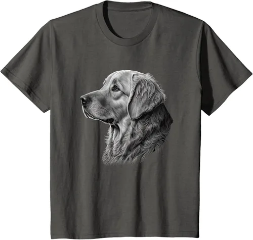 Vista 39 de Camiseta divertida Golden Retriever, Negro