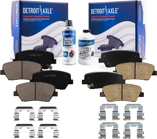 Vista 54 de Detroit Axle - Pastillas de Freno Delantero para Nissan Altima Maxima Sentra 350Z Cube Juke Versa INFINITI G35 I30 I35 Suzuki SX4 Crossover