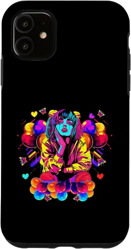 Vista 5 de iPhone 15 Streetwear synthwave 80s 90s retro anime Emo clown fashion Case