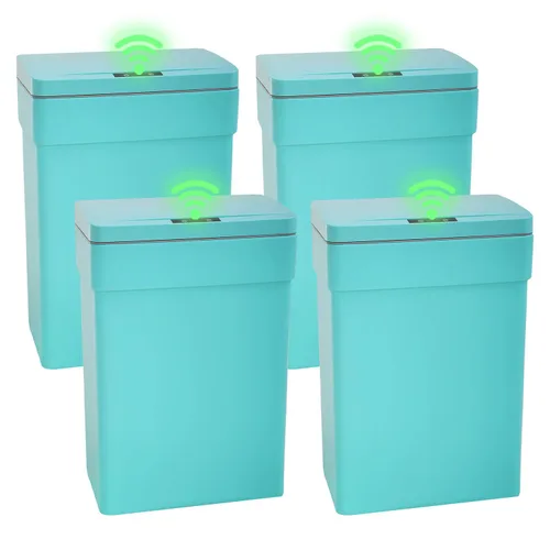 Vista 18 de PayLessHere Basurero de 13 galones / 50 L con tapa, cubo de basura de plástico para cocina, basurero automático sin tacto con sensor de movimiento