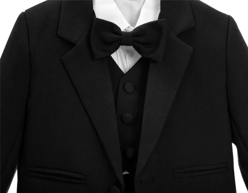 Vista 6 de Dressy Daisy Trajes de esmoquin formales para niños, 5 piezas Negro