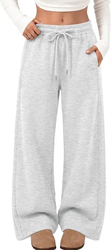 Vista 8 de Trendy Queen Pantalones de chándal de pierna ancha para mujer Negro