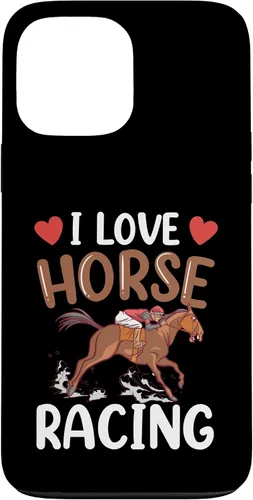 Vista 22 de Funda para iPhone 13 I Love Horse Racing Horses Race Racer