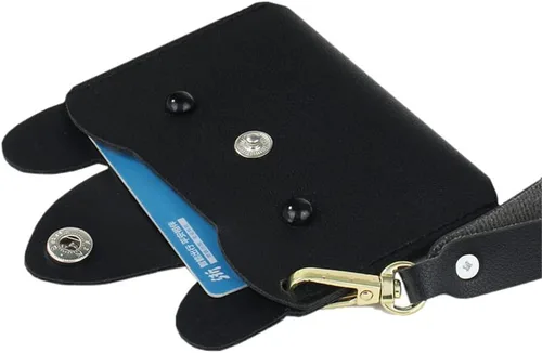 Vista 9 de Pastillero anticonceptivo/billetera PU cuero medicamento titular gato (negro)