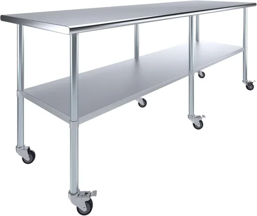 Vista 11 de Mesa de trabajo de acero inoxidable, mesa de metal