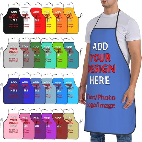 Vista 25 de Delantales personalizados con tu imagen, texto, foto, logotipo, diseña tus propios delantales para jardinería, cocina, cocina