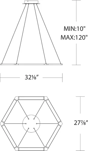 Vista 2 de WAC Lighting Ohm 6in LED Colgante 3000K en Negro