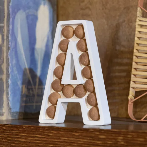 Vista 7 de COLLECTIVE HOME - Letras de madera para decoración de pared, decoración de mesa independiente, letreros decorativos con monograma, decoración