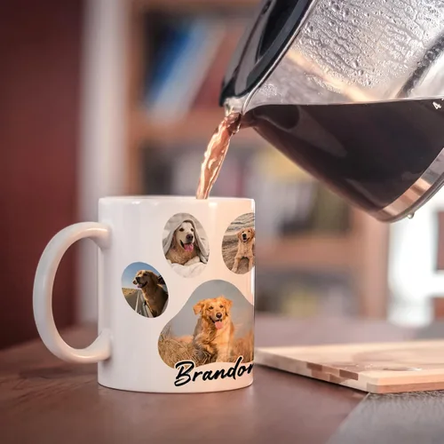 Vista 5 de Taza personalizada para perro, mamá, papá, amante de las mascotas, taza de café personalizada, tazas conmemorativas de cerámica novedosas con foto