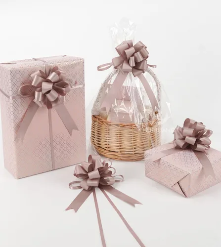 Vista 18 de HUIHUANG Lazos Azules para Envolver Regalos 12 PCS Lazos Azules Bebé de Tirón de 4 Pulgadas de Satén para Regalos, Cesta de Regalo, Bolsa de Papel
