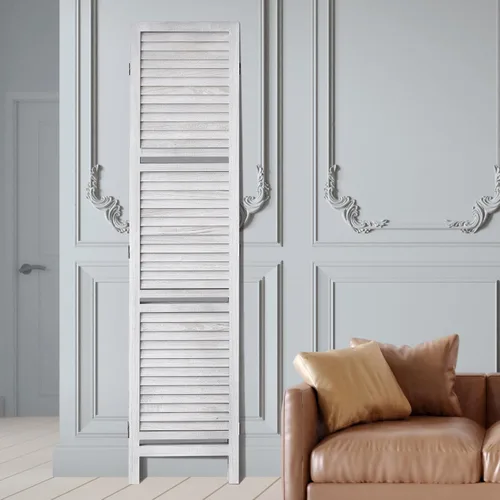 Vista 8 de VEVOR Divisor de habitación de madera, pantalla de privacidad plegable de madera de 4 paneles, 66.9 pulgadas de alto, divisor de partición