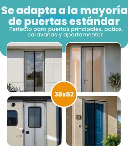 Vista 7 de Flux Phenom Puerta mosquitera magnética (paquete de 2) – Bugs Out, Breeze In – Instalación de sellado automático de 9 minutos, malla de doble Negro