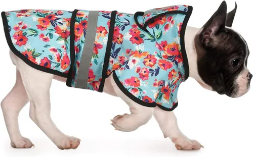 Vista 46 de HDE - Impermeable protector con capucha para perros y cachorros, tallas de la S a la XL (diseño de patos de goma, talla S)