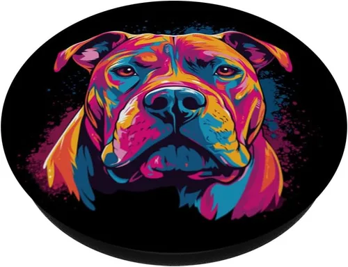 Vista 2 de PopSockets PopGrip estándar para perros argentinos con diseño de acuarela