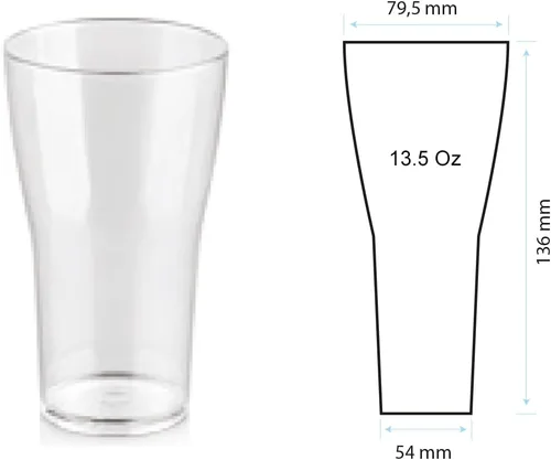 Vista 6 de Vasos de cerveza irrompibles, vasos de plástico de policarbonato multiusos, ideales como vasos sin alcohol, vasos de jugo y agua, vasos