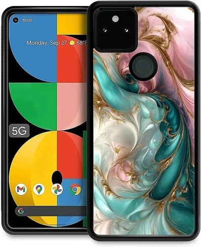 Vista 40 de Compatible con Google Pixel 4A 5G Mobile Case Creative Acrylic Back Panel Silicona Edge Case Slim Protección Especialmente para Google Pixel 4A 5G