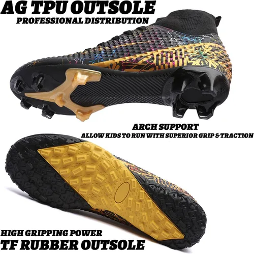 Vista 4 de Zapatos deportivos de fútbol para niños y hombres, tenis de fútbol para equipo de fútbol, ligeros, para correr, al aire libre, cómodos