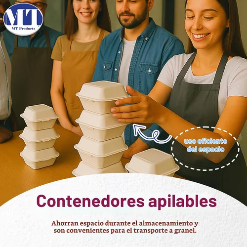 Vista 4 de MT Products White Cake Slice Contenedor de 6 x 6 x 3 pulgadas, contenedor desechable para alimentos, paquete de 30