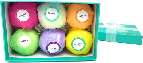 Vista 8 de Bombas de baño de lujo para mujeres, bombas de baño de burbujas de 4 onzas, bombas de baño naturales para relajación y alivio del estrés, regalos