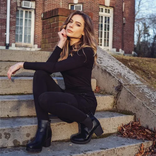 Vista 7 de Moda Chics - Botas de tobillo para mujer, de plataforma, se ponen fácilmente