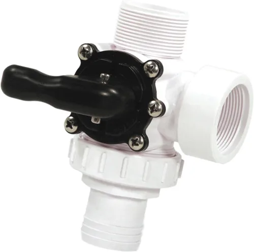 Vista 4 de HydroTools - Válvula de bola estándar de 3 vías para piscina y spa, 6.25 pulgadas