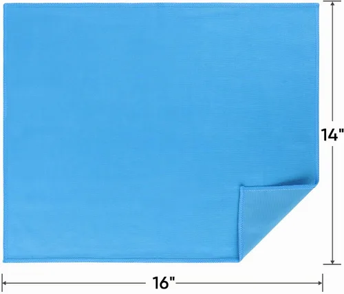 Vista 7 de HOMEXCEL - Paños de limpieza de vidrio, 6 unidades, toalla sin rayas para ventanas, 14 x 16 pulgadas Paño de limpieza de microfibra reutilizable