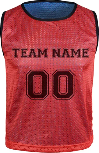 Vista 3 de Athllete Diseña tu propio chaleco de ScrimmageReversible PinniesTeam Practice Jerseys Top Tank con bolsa de transporte gratuita.